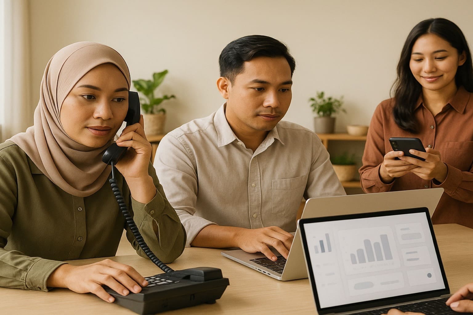 An AI voice agent handling an after-hours call for a Malaysian business and passing the details to a person