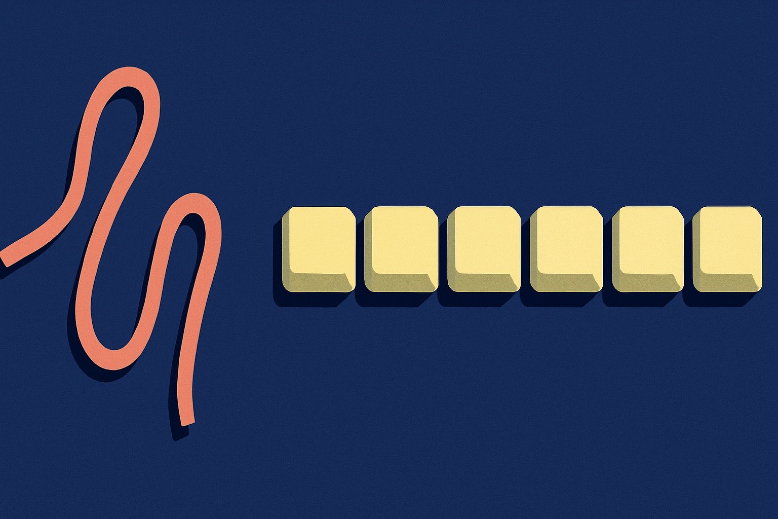 One hand-bent wire beside a row of six identical precision-cut machine keys — the difference between an improvised chat prompt and a prompt engineered to run unattended
